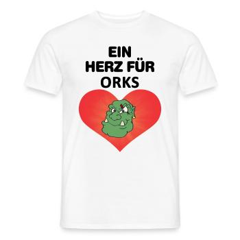 Ein Herz für Orks - Männer T-Shirt - Weiß - Vorne - AI Model Male 178 dark (178cm)