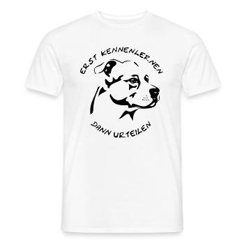 American Staffordshire - Men's T-Shirt - white - Front - AI Model Male 178 dark (178cm)