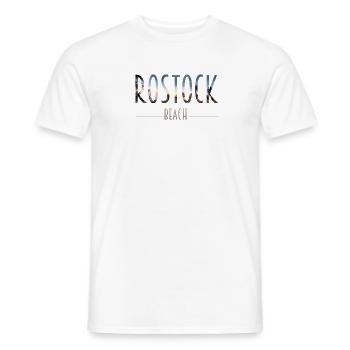 Rostock Beach - Männer T-Shirt - Weiß - Vorne - AI Model Male 178 dark (178cm)