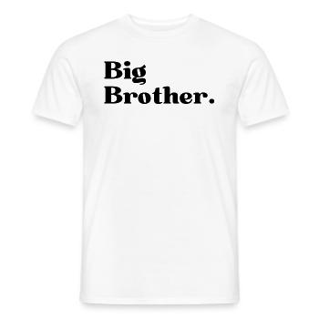 BIG BRO. BIG BROTHER - Men's T-Shirt - white - Front - AI Model Male 178 dark (178cm)