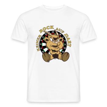 Dart Motiv Ziegenbock mit Dartscheibe, keiner Bock - Männer T-Shirt - Weiß - Vorne - AI Model Male 178 dark (178cm)