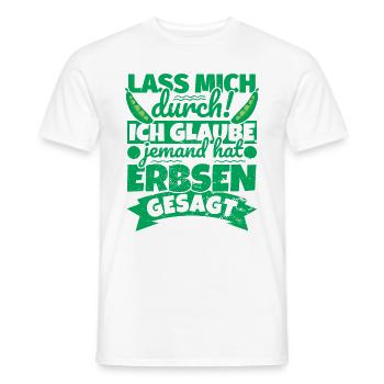 Erbsen Geschenke Erbsenliebhaber lustig Essen - Männer T-Shirt - Weiß - Vorne - AI Model Male 178 dark (178cm)