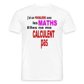 Mathe berechne mich nicht / Humor T-Shirt - Männer T-Shirt - Weiß - Vorne - AI Model Male 178 dark (178cm)