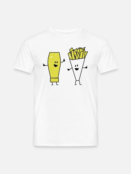mayonnaise french fries - Men's T-Shirt - white