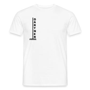 Jardinier - T-shirt homme - blanc - Devant - AI Model Male 178 dark (178cm)