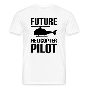 Future Helicopter Pilot Family Kids Pilots - Men's T-Shirt - white - Front - AI Model Male 178 dark (178cm)