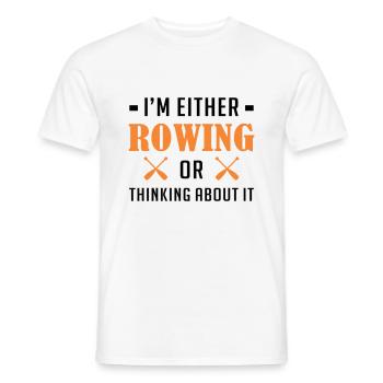 Rowing Rowing Rowing Rowing Rowing Rowing Water Sports Rowing - Men's T-Shirt - white - Front - AI Model Male 178 dark (178cm)