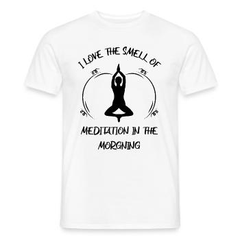 Meditation - Men's T-Shirt - white - Front - AI Model Male 178 dark (178cm)