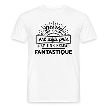 Femme Fantastique cadeau pour homme - T-shirt homme - blanc - Devant - AI Model Male 178 dark (178cm)