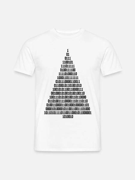 Weihnachten Weihnachtsbaum Binärcode Informatiker - Männer T-Shirt - Weiß