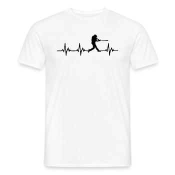 Softball Heartbeat - Men's T-Shirt - white - Front - AI Model Male 178 dark (178cm)
