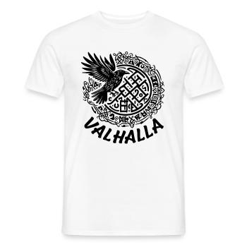Valhalla Raven Odin Viking Norse Rune - Men's T-Shirt - white - Front - AI Model Male 178 dark (178cm)
