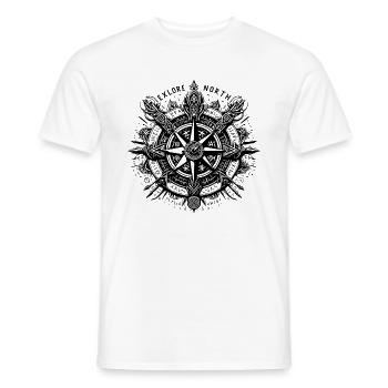 Wikinger Kompass Vegvisir Walhalla Nordisch - Männer T-Shirt - Weiß - Vorne - AI Model Male 178 dark (178cm)