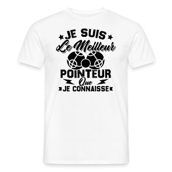 Je Suis Le Meilleur Pointeur Que Je Connaisse - T-shirt homme - blanc - Devant - AI Model Male 178 dark (178cm)