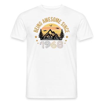 Being Awesome Since 1968 - Geschenkidee - Männer T-Shirt - Weiß - Vorne - AI Model Male 178 dark (178cm)