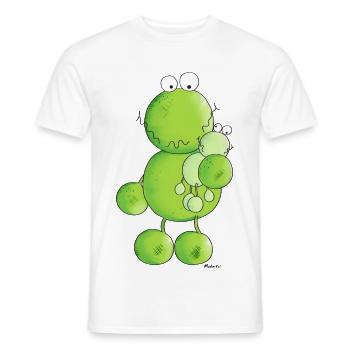 Small and big frog - Men's T-Shirt - white - Front - AI Model Male 178 dark (178cm)