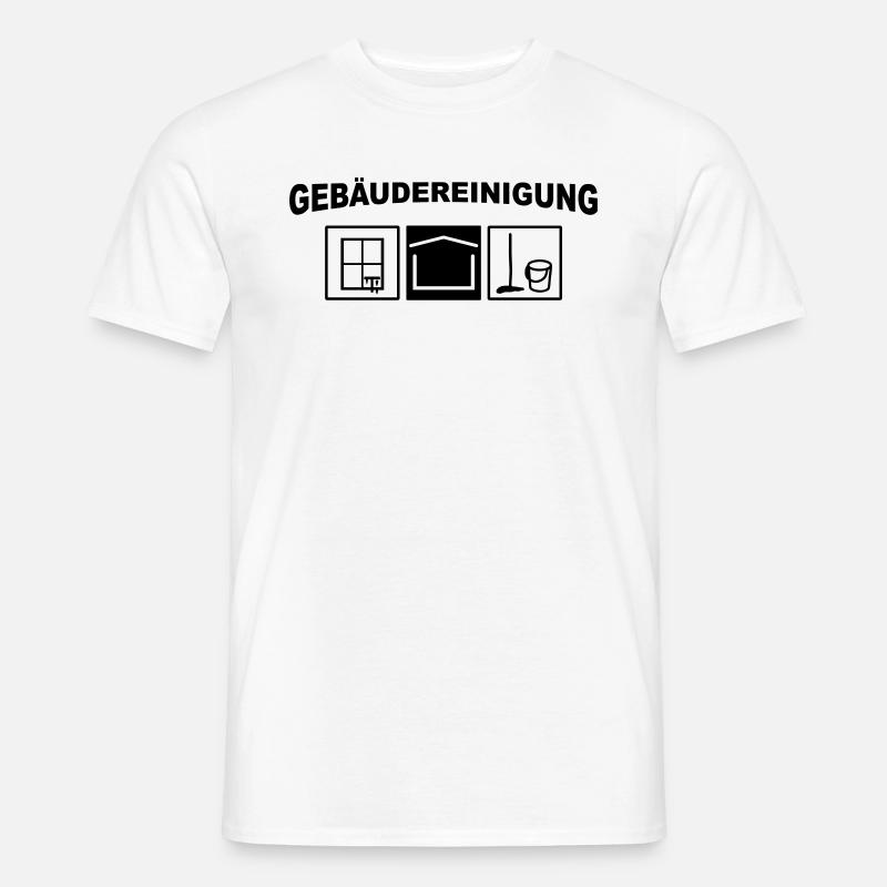 Gebäudereinigung Haus - Männer T-Shirt - Weiß