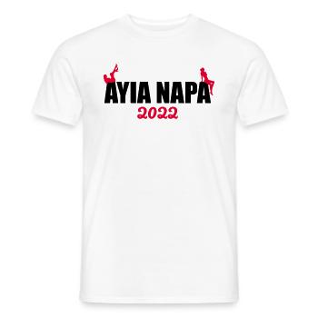 Ayia Napa 2022, Cyprus, holidays, summer 2022 - Men's T-Shirt - white - Front - AI Model Male 178 dark (178cm)