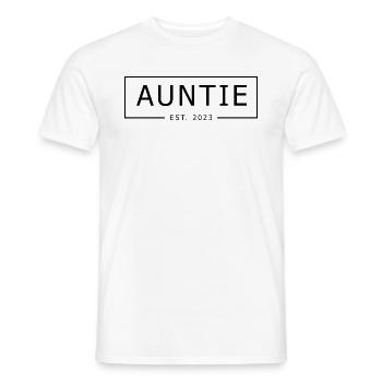 AUNTIE 2023 - Men's T-Shirt - white - Front - AI Model Male 178 dark (178cm)