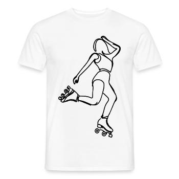 Rollschuh Mädchen - Männer T-Shirt - Weiß - Vorne - AI Model Male 178 dark (178cm)