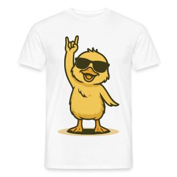 Chair de poule avec style - T-shirt homme - blanc - Devant - AI Model Male 178 dark (178cm)