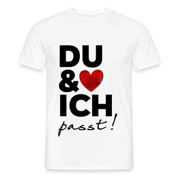 Du & Ich passt - lustiger Valentins Hoodie Shirt - Männer T-Shirt - Weiß - Vorne - AI Model Male 178 dark (178cm)
