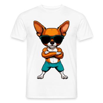Coach Chihuahua - Men's T-Shirt - white - Front - AI Model Male 178 dark (178cm)