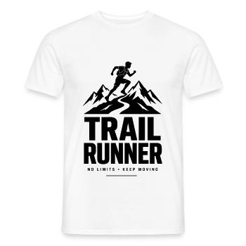 Trail Runner No Limits Lauf T-Shirt - Männer T-Shirt - Weiß - Vorne - AI Model Male 178 dark (178cm)