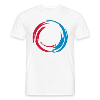 swirl_circle - Men's T-Shirt - white - Front - AI Model Male 178 dark (178cm)
