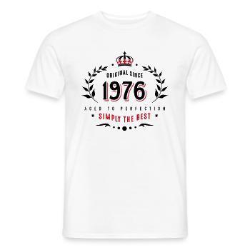 original since 1976 simply the best 40th birthday - Männer T-Shirt - Weiß - Vorne - AI Model Male 178 dark (178cm)