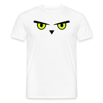 Eule, Augen, Emoji - Männer T-Shirt - Weiß - Vorne - AI Model Male 178 dark (178cm)
