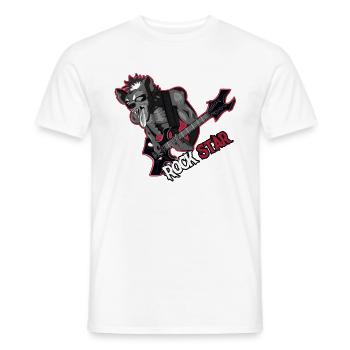 t shirt hyena punk - Men's T-Shirt - white - Front - AI Model Male 178 dark (178cm)