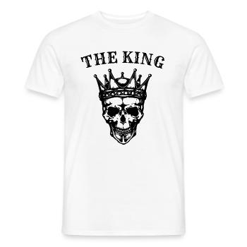 The King Skull Skull King Crown - Men's T-Shirt - white - Front - AI Model Male 178 dark (178cm)