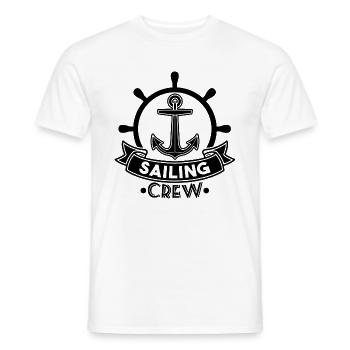 SAILING CREW - Men's T-Shirt - white - Front - AI Model Male 178 dark (178cm)