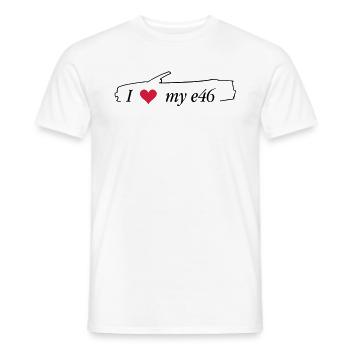 I Love my e46 Cabrio - Männer T-Shirt - Weiß - Vorne - AI Model Male 178 dark (178cm)