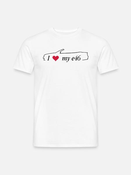 I Love my e46 Cabrio - Männer T-Shirt - Weiß