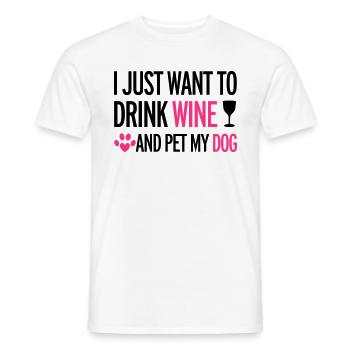 Wine - Männer T-Shirt - Weiß - Vorne - AI Model Male 178 dark (178cm)