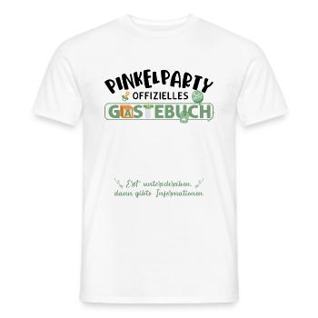 Gästebuch Pinkelparty Babyparty Babyshower - Männer T-Shirt - Weiß - Vorne - AI Model Male 178 dark (178cm)