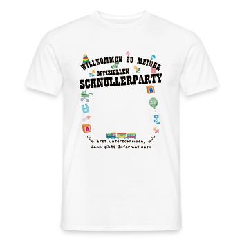 Gästebuch Babyparty Schnullerparty Gäste Liste - Männer T-Shirt - Weiß - Vorne - AI Model Male 178 dark (178cm)