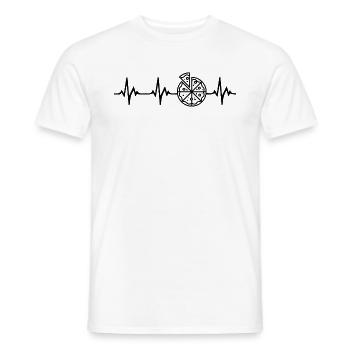 Pizza Heartbeat - Men's T-Shirt - white - Front - AI Model Male 178 dark (178cm)