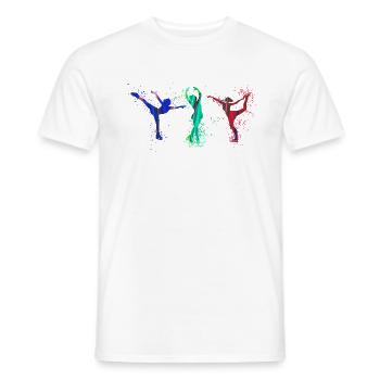 Patinage sur glace,Patinage artistique,Patineur artistique,Graffiti - T-shirt homme - blanc - Devant - AI Model Male 178 dark (178cm)