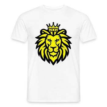 Löwenkopf Krone Löwe - Männer T-Shirt - Weiß - Vorne - AI Model Male 178 dark (178cm)