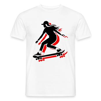 planche à roulettes femme symbole planche à roulettes - T-shirt homme - blanc - Devant - AI Model Male 178 dark (178cm)
