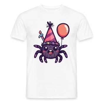 Tarentule Anniversaire Bébé - T-shirt homme - blanc - Devant - AI Model Male 178 dark (178cm)