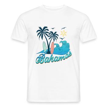 Bahamas Urlaub Sonne Strand - Männer T-Shirt - Weiß - Vorne - AI Model Male 178 dark (178cm)