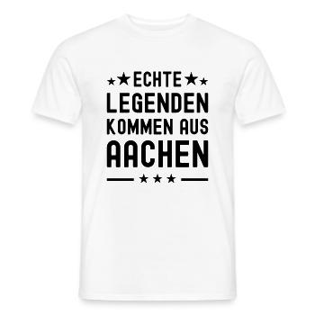 Aachen NRW Geschenkidee Heimat Aachener Öcher - Männer T-Shirt - Weiß - Vorne - AI Model Male 178 dark (178cm)