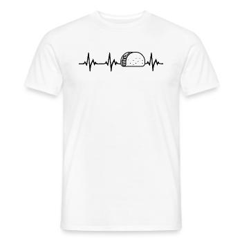 Tacos Herzschlag - Männer T-Shirt - Weiß - Vorne - AI Model Male 178 dark (178cm)
