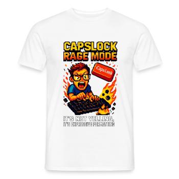 Capslock Rage Mode - Men's T-Shirt - white - Front - AI Model Male 178 dark (178cm)