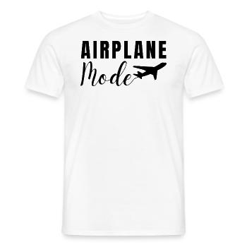 AIRPLANE MODE. TRAVEL HOLIDAY - Men's T-Shirt - white - Front - AI Model Male 178 dark (178cm)