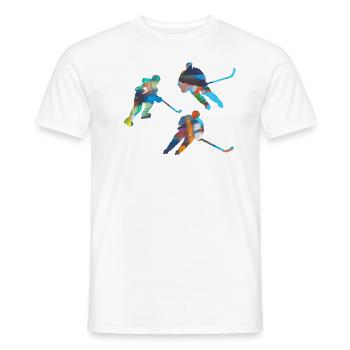 Eiskockey, Hockey, Graffi, bunt - Men's T-Shirt - white - Front - AI Model Male 178 dark (178cm)